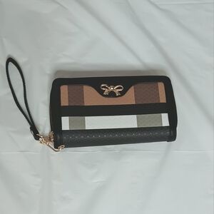 Plaid Clutch Wristlet
